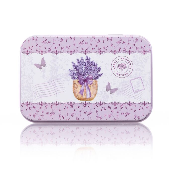 BOITE B PANIER LAVANDE ET PAPILLON MAUVE