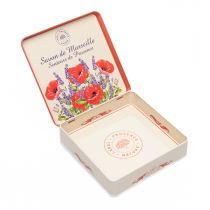 BOITE D COQUELICOT LAVANDE CREME