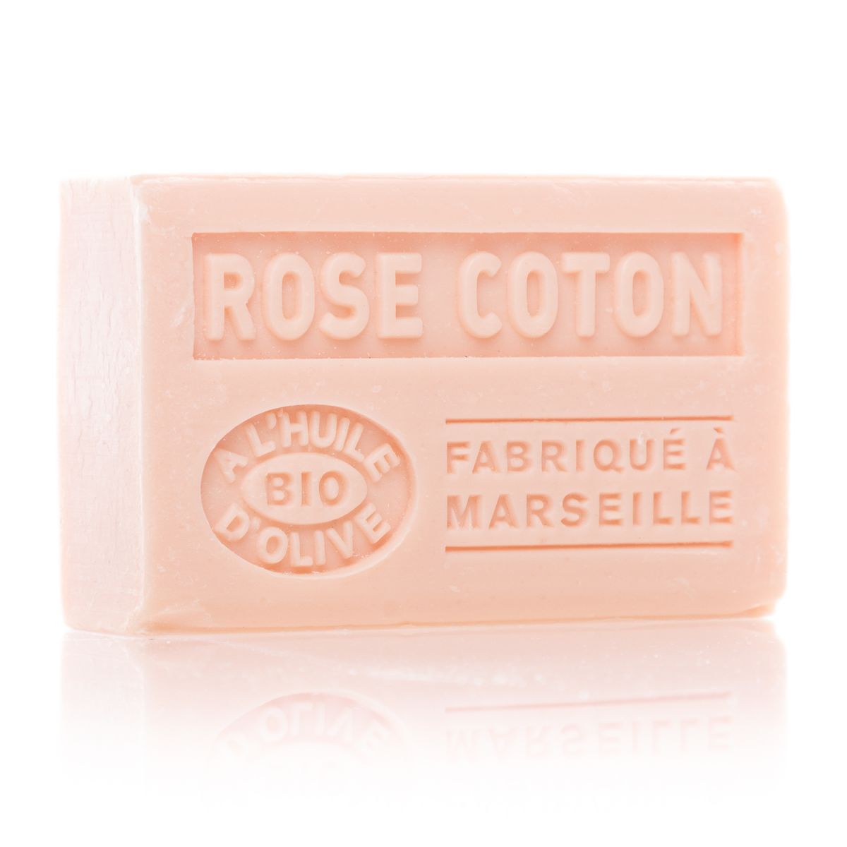 SAVON ROSE COTON HUILE D'OLIVE BIO 125G SAVON ROSE COTON HUILE D'OLIVE BIO 125G