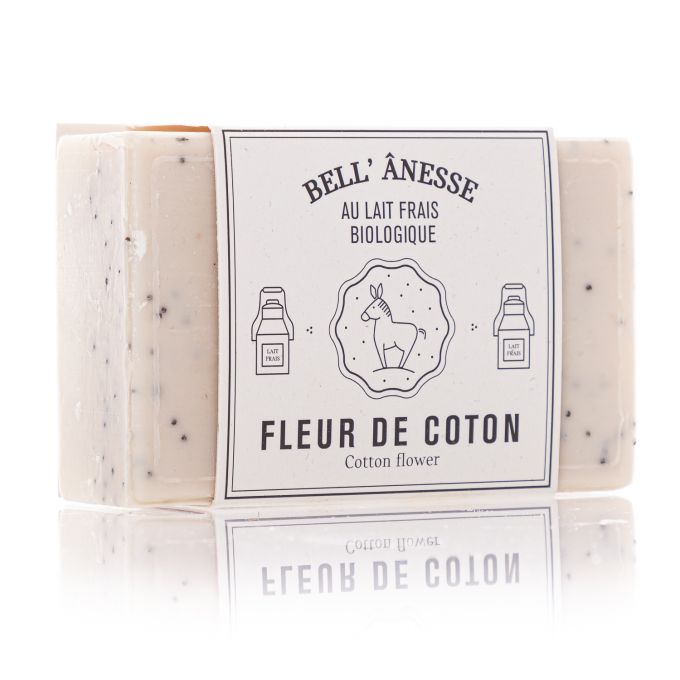 SAVON DOUBLE FACE 125G FLEUR DE COTON GOMMANT