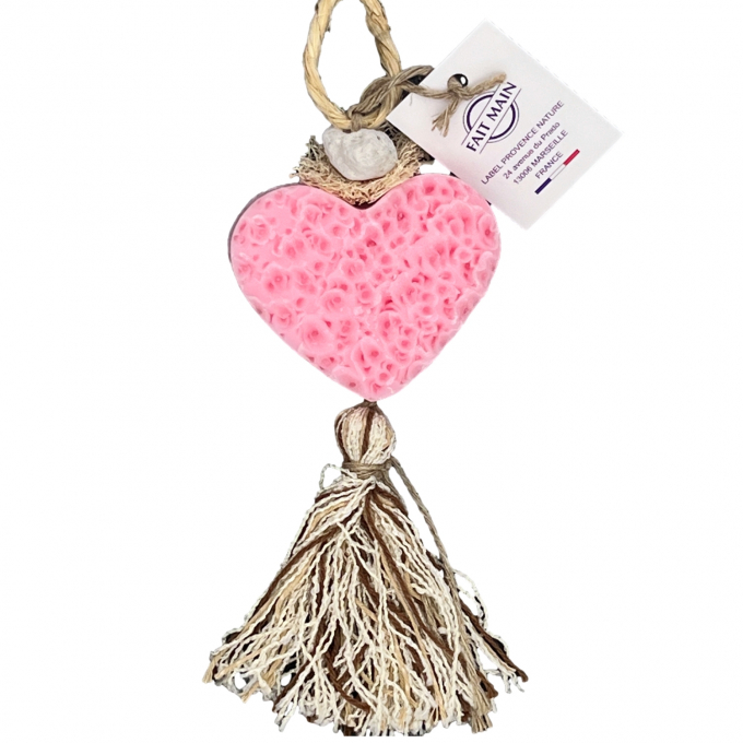 TRESSE CŒUR SAVON ROSE (12 ARABESQUE + 12 MARTELÉ)