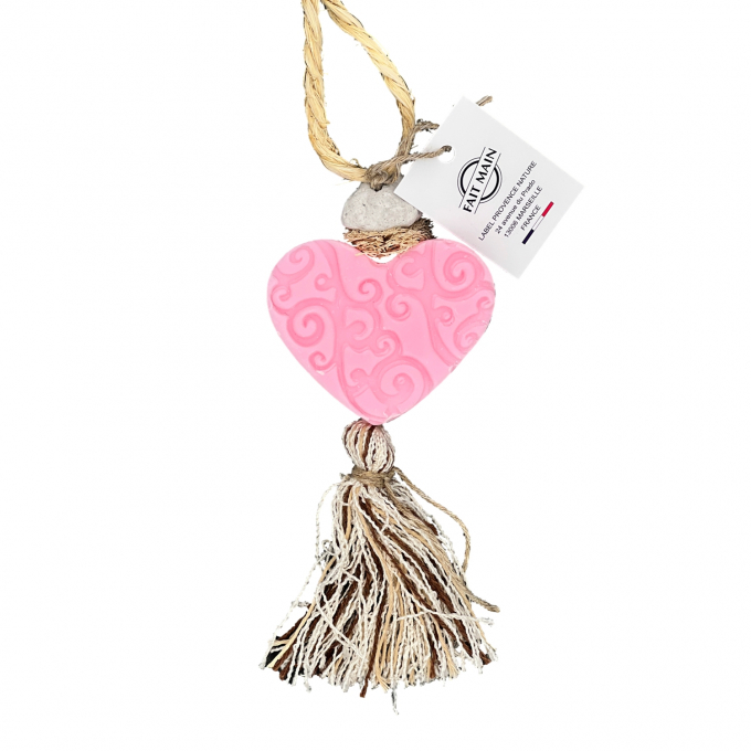 TRESSE CŒUR SAVON ROSE (12 ARABESQUE + 12 MARTELÉ)