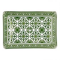 PORTE SAVON FLEUR DE LYS VERT + CONTOUR FRISE