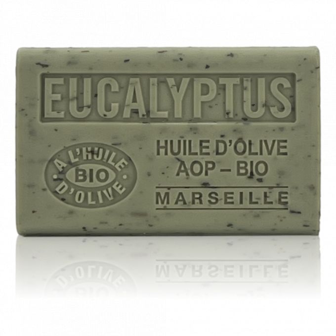 SAVON À L'HUILE D'OLIVE BIO EUCALYPTUS EXFOLIANT