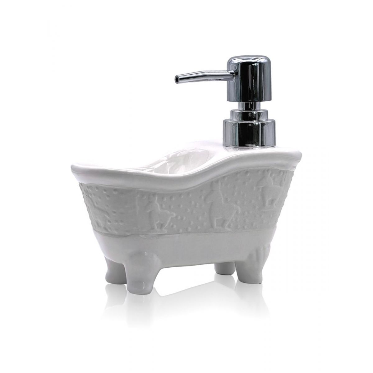 DISTRIBUTEUR SAVON LIQUIDE BAIGNOIRE CÉRAMIQUE (BLANC) DISTRIBUTEUR SAVON LIQUIDE BAIGNOIRE CÉRAMIQUE (BLANC)