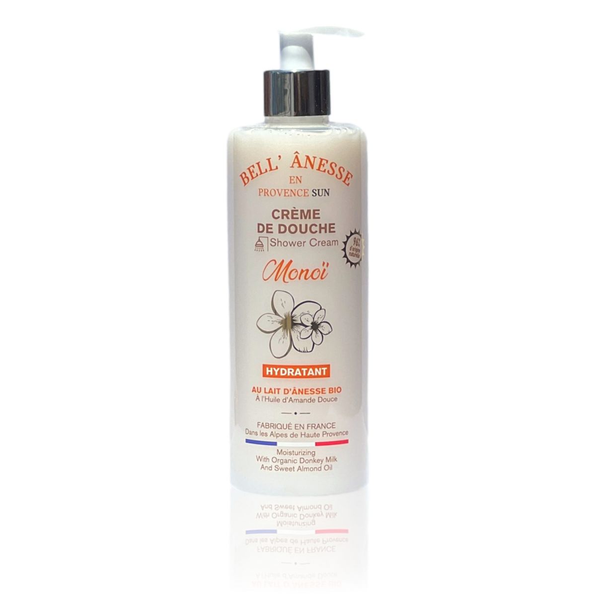 CRÈME DOUCHE MONOÏ AU LAIT D'ÂNESSE BIO 400ML CRÈME DOUCHE MONOÏ AU LAIT D'ÂNESSE BIO 400ML