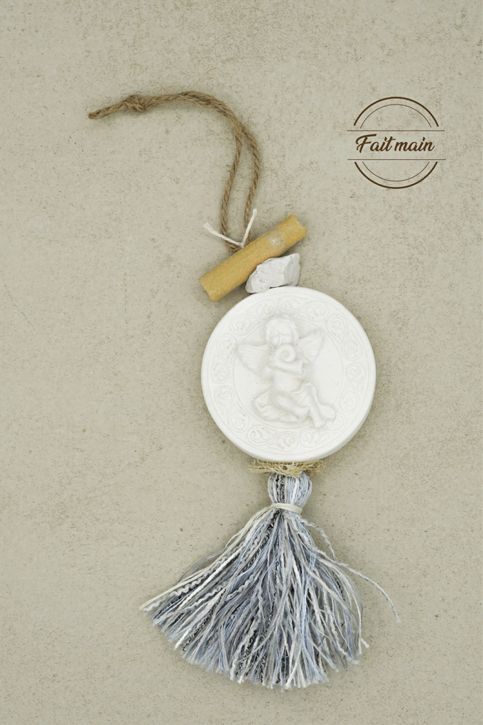 TRESSE ANGE TROMPETTE- POMPON GRIS