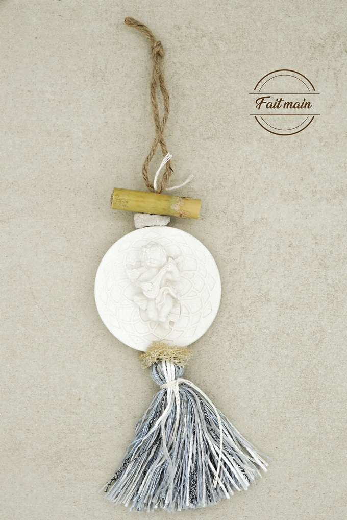 TRESSE ANGE MANDOLINE - POMPON Bleu