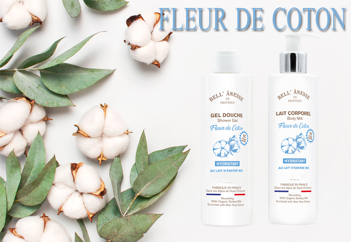 fleur de coton au lait d'anesse bio bell anesse cosmetique